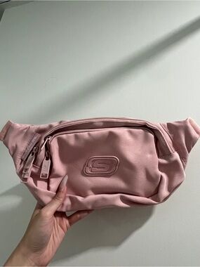 Skechers Blush Pink Logo Crossbody Belt Bag